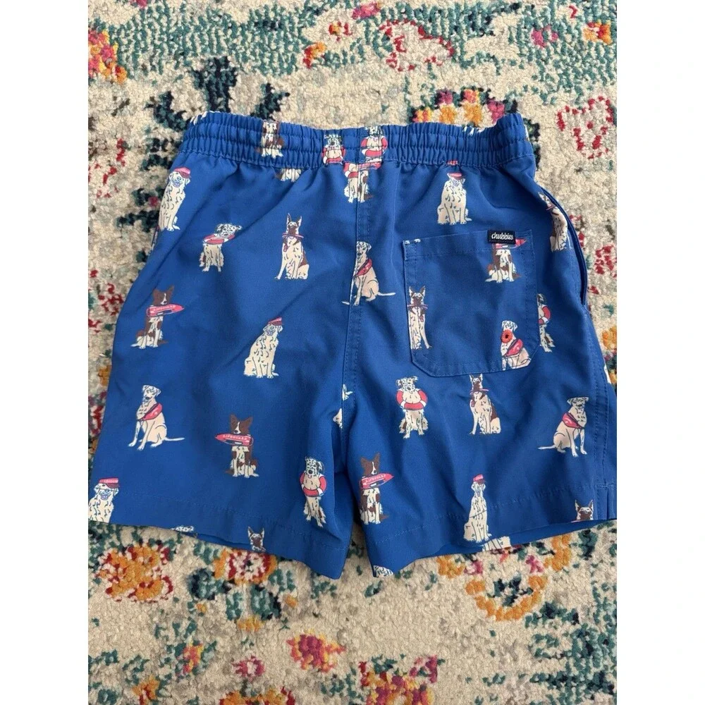 Chubbies Boys Let The Dogs Outs Lined Swim Trunks Size 5